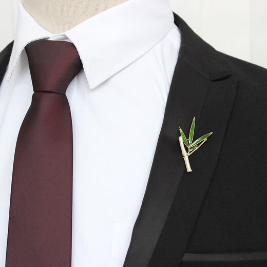Xifei men's Chinese style bamboo brooch, corsage, literary style, gentleman's calmness, bamboo pin style brooch, suit and coat clothing accessories