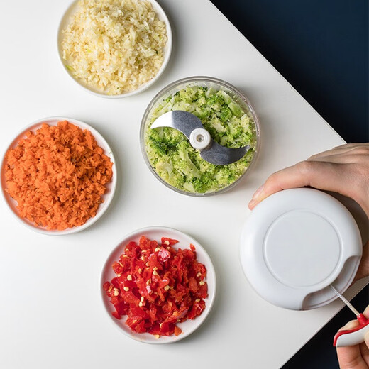 Rice helper garlic masher, household garlic masher, garlic puller, mini ginger food supplement grinder, meat grinder, garlic masher, powerful model 170ML garlic masher, strong and durable