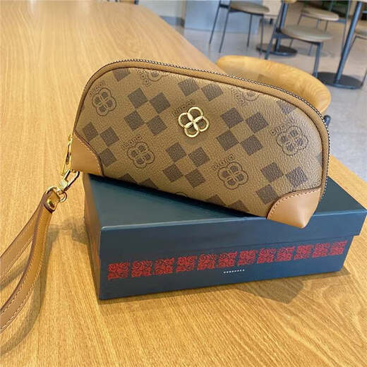 Duoqi Marke Vierblättriges Kleeblatt Geldbörse Neue trendige Mode bedruckte Clutch Damen Handy Münzklammer 156 Gelb