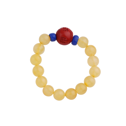 Potala Palace beeswax ring, cinnabar transfer bead ring, men's and women's jewelry, birthday gift for girlfriend, beeswax cinnabar ring