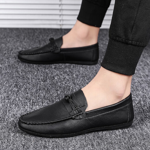 
Changxiang Huili Doudou shoes men's spring and autumn summer spring and autumn summer casual leather shoes Korean version driving shoes men's lazy shoes trendy foot cover D826 white 39