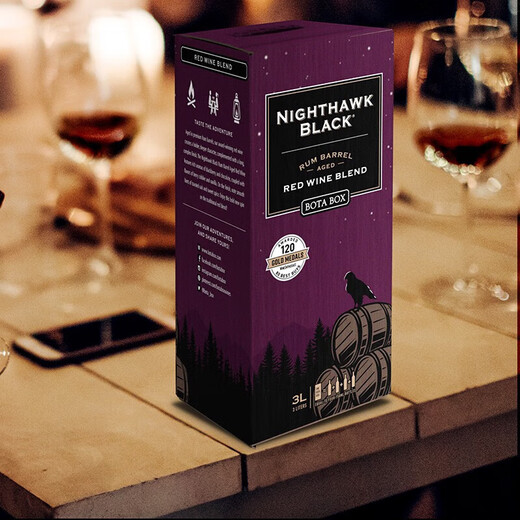 Yanagazawa Bota Box Nighthawk Bourbon Barrel Barrel Barrel Box Tetra Pak Ron Barrel de ron de 3000ml 1 caja