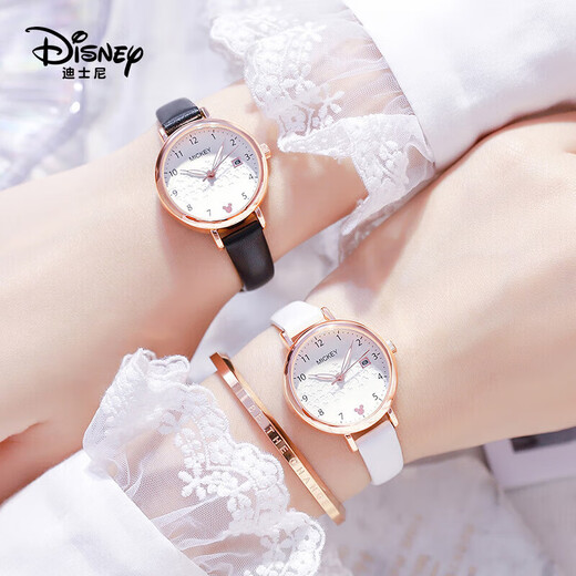 Disney watch female student simple waterproof children's watch with calendar primary and secondary school student exam watch MK-11300W
