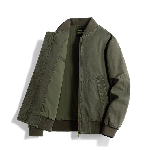 Scarecrow Brand Jacket Autumn and Winter Men's New Pure Cotton Workwear Bomber Jacket Men's American Retro Casual Baseball Uniform Black L Recommended 120-135 Jin Jin equals 0.5 kg