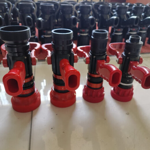 Fire-fighting multifunctional water gun head with adjustable DC spray recoilless water gun QLD6.0/8I 65/50/40 red QLD6.0/8I type (65 type 2.5 inch complete set with inner buckle