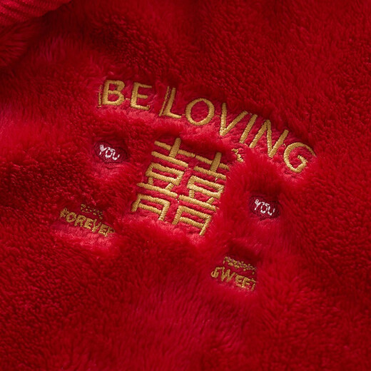 Fenten Couple's Pajamas Autumn and Winter Zodiac Year of the Snake Lapel Double-sided Coral Velvet Home Clothes Couple's Pajamas Set Big Red (Women's Style) 2XL