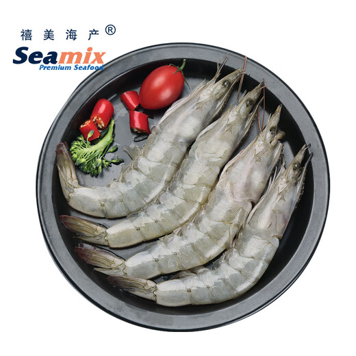 Ximei Seafood Ecuadorian white shrimp, ice-free net weight 3.6 Jin Jin equals 0.5 kg/box (extra large size) 75-90 pieces, salt frozen seafood and aquatic products