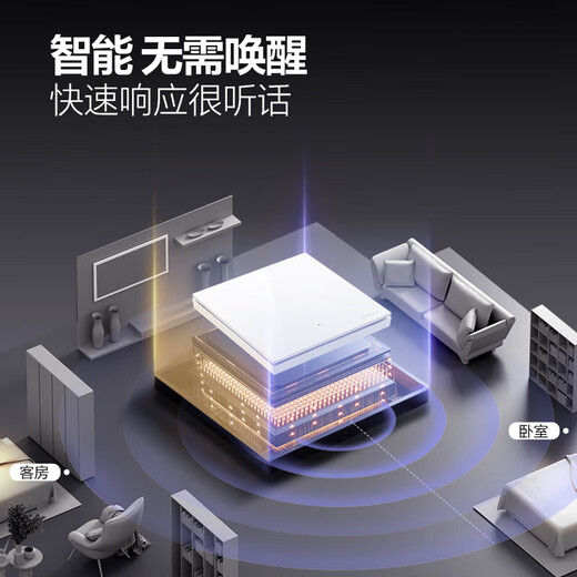 BULL smart switch, voice/manual control, no need to connect to the Internet, one-person remote control switch, white GTQ112