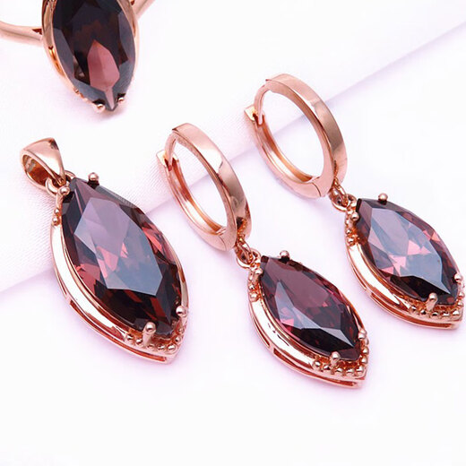 DL 1998 Fat Donglai same style purple gold pendant Kamathana Russian 585 necklace plated with 14K color gold rose gold new smoke zircon (single pendant)