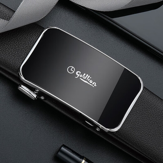 Goldlion belt business automatic buckle belt gift box flexible first-layer cowhide inner buckle trouser belt New Year's birthday gift