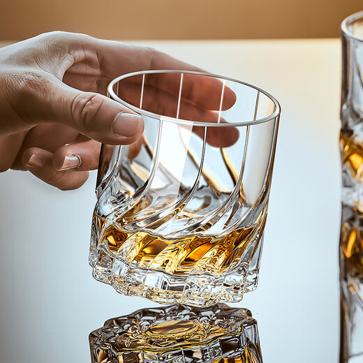 Circle joy glass whiskey glass, thickened European spirit glass, foreign wine glass, household beer glass, single pack