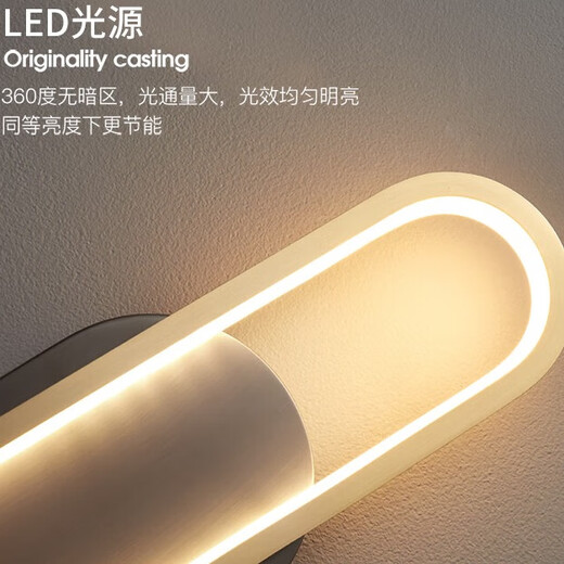 Recordando el pasado Lámpara de pared de cobre completo Dormitorio Lámpara de noche Luz minimalista simple Lámpara de lujo Sala de estar Lámpara de cobre LED creativa Lámpara Zhongshan 1049-Cobre Color verdadero Todo cobre