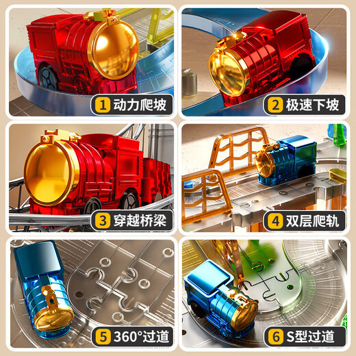 Nebula Baby Children's Track Car Toys Boys День рождения подарки для мальчиков 6-10 лет 13 с десяти мульти-трансформированием электрического поезда [Top с 132 частями набор цветной коробки]. Трек-поезд-с 2 полными поездами 3-6 лет раннего образования