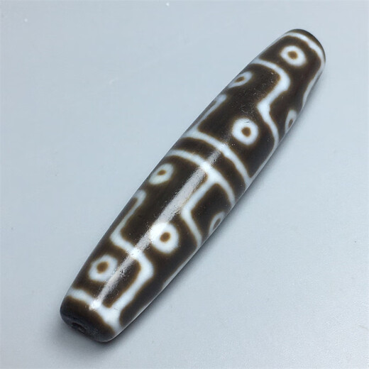 Jing Ruyu Jewelry Selection Tibetan Top Eighteen Eyes Horseshoe Pattern Old Dzi Beads for Men and Women Recommended Gifts