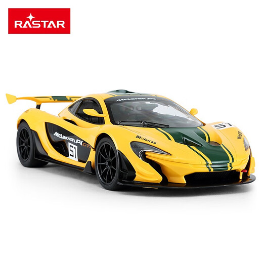 RASTAR remote control car 1 14 McLaren P1 GTR children's toy car electric car sports car simulation model boy gift 1 14 McLaren P1 GTR yellow 75000