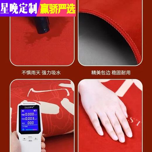 Xingwanxi character wedding floor mat festive entry door new Chinese style red wedding room door entrance foot mat entry bedroom new Chinese style-囍 thickened high-quality crystal velvet 60*90 cm door width 90