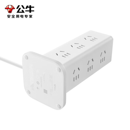 Bull vertical socket desktop power strip drag strip office three-dimensional socket multi-purpose plug-in multi-function plug-in board with line USB charging plug-in tower type wiring board 1.6 meters UL1012U 16 jack/with USB