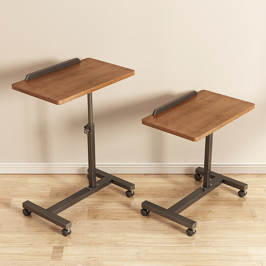 Jungle movable bed computer table bedroom lifting study desk bedside table notebook table walnut black frame