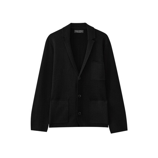 
Marc O'Polo/MOP Spring New Suit Collar Wool Blend Knit Cardigan Men Black 990 S