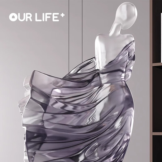 Olai Home Ancient Style Spring Breeze Phantom Character Art Ornament High-end Sculpture Living Room Study Entrance Wine Cabinet Home Accessories YZ Spring Breeze Phantom Girl-Ink Color