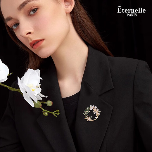 Eternelle French eternal original design brooch women's design compact collar pin brooch cardigan button corsage new style