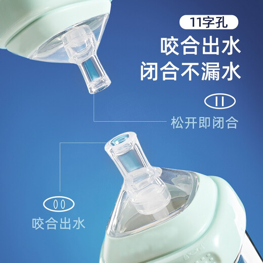 Installation of square baby bottle learning mouth straw with 11-shaped holes for 9 months and above (applicable to various square baby bottles in Hagen)