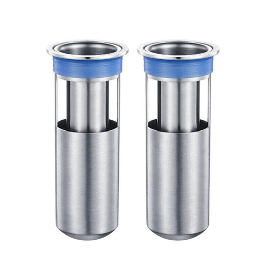 Submarine FCQ-1 2 pack floor drain inner core stainless steel deodorant floor drain inner core deep water seal U-shaped thickening (long version) engineering style