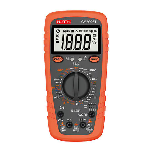 Tianyu 2000V Mining Digital Multimeter 2KV Hochspannung Mine Digital Display Messgerät Anti-Brand Hochzeit multifunktional 9905T-Tragetast 2000 V AC- und DC-Spannung