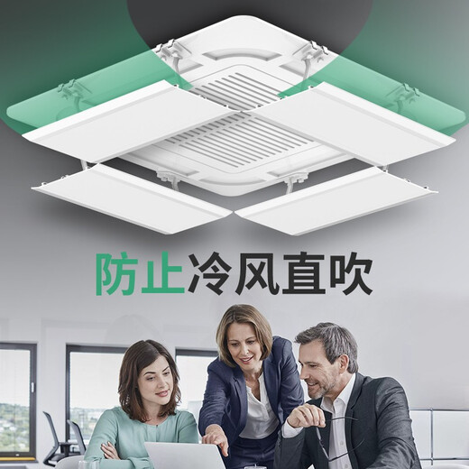 Oumeilong central air conditioning windshield, ceiling unit wind deflector, ceiling unit baffle, air conditioning wind guide cover to prevent direct blowing and block cold wind, central air conditioner wind deflector, widened version, length 60CM, white, single piece price