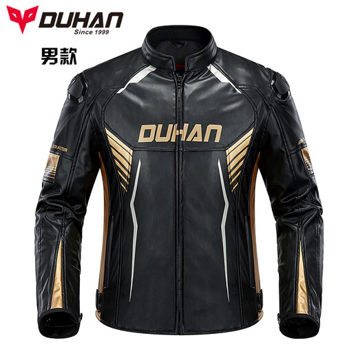 Duhan (DUHAN) D-2168 motorcycle riding suit for men and women, four-season racing suit, off-road motorcycle leather jacket, autumn and winter red and white men's L