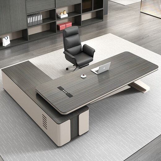 Light luxury boss desk office desk simple modern chairman president desk executive desk manager office desk and chair combination 2.0 meters boss desk