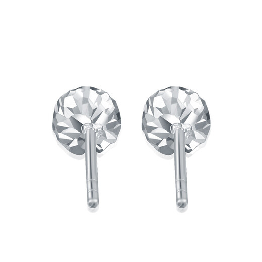 Caibai Jewelry Platinum Earrings Platinum Pt950 Classic Ball Star Laser Earrings Price Approximately 1.00g