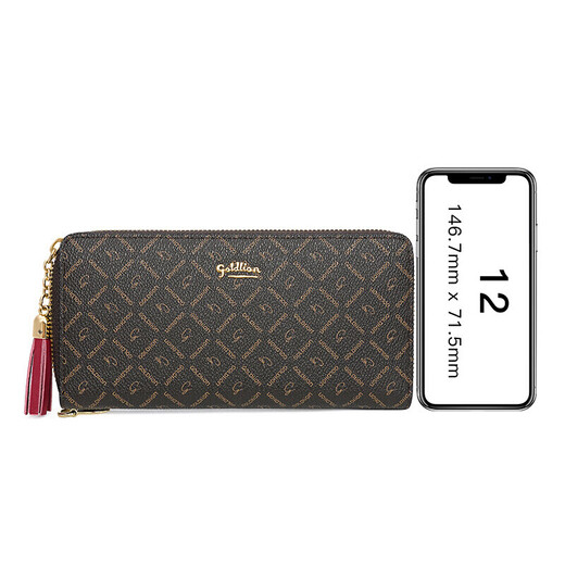 Goldlion Women's Wallet Women's Retro Print Zipper Clutch Gift Box Birthday Gift