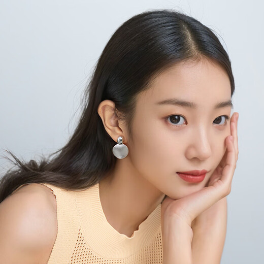 Qlady brushed metal earrings for women 2024 new earrings feminine high-end retro gold earrings birthday gift