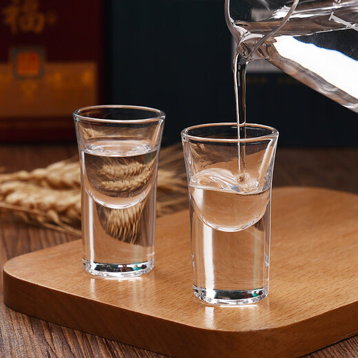 Enshousu bar thick-bottomed cup, slender white wine cup, liquor cup, foreign wine cup, small wine cup, glass small wine cup, straight wine cup, 65ml thick-bottomed cup, buy 1 get 1 free, 2 pieces in total