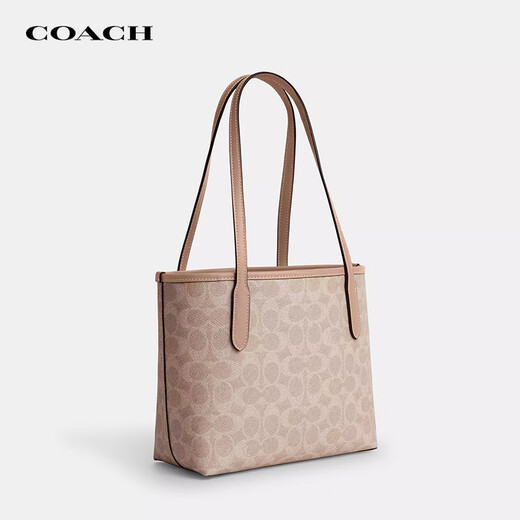 COACH brand direct supply women's bag City23 small shoulder tote bag sand yellow CU759 New Year gift