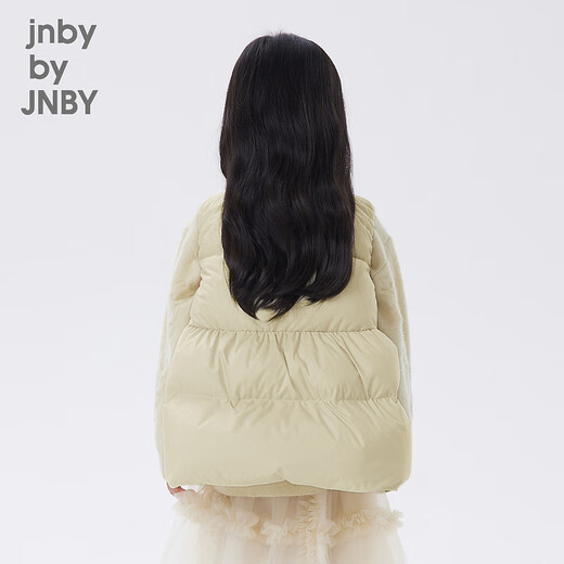 
jnby by JNBY Jiangnan Buddies Children's Clothing Autumn and Winter Girls' Thin Down Vest A-shaped Hem Down Jacket Children 1N9C13601 123 Milk White 160 cm