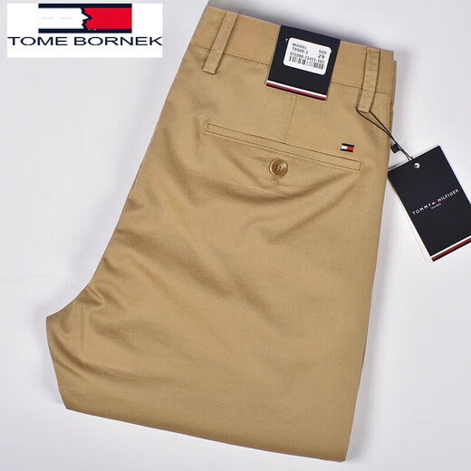 Tommy Hee Kelly Tommy Tommy Casual Hosen Herren Sommer Dünn 2024 Neue Straight Business Hosen Lange Hosen Männer 9901 Khaki + 7701 Marine Blue 2 33