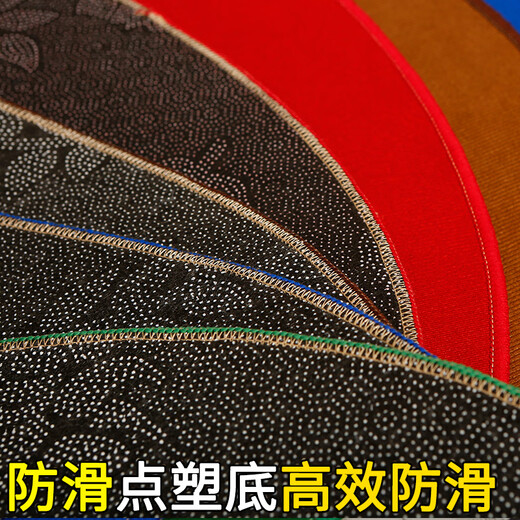 Zhenyue Mahjong tablecloth round table non-slip bottom thickened round tablecloth tablecloth round poker mat playing card game landlord table non-slip bottom round 60 cm green thickened crystal velvet