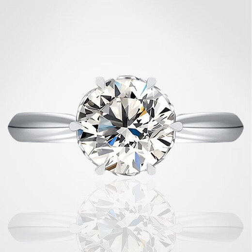 AVHE platinum ring D one carat laboratory-grown diamond straight-arm bud ring for wedding gift Chinese Valentine's Day platinum bud-grown diamond ring-30 points D color/VVS