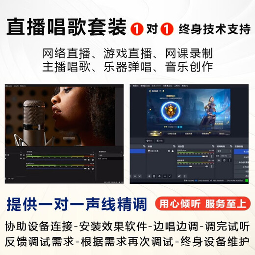 Audio-technica AT2035 condenser microphone recording equipment set audio book recording professional studio dubbing anchor live broadcast full set of computer karaoke external sound card radio microphone with Aiken Uports2 Dyna sound card live recording set