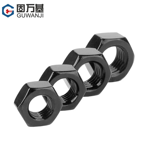 Guwanji black 304 stainless steel hexagonal nut nut screw nut large national standard fastener M3 100 pieces
