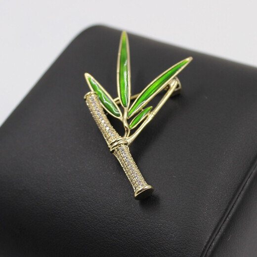 Xifei men's Chinese style bamboo brooch, corsage, literary style, gentleman's calmness, bamboo pin style brooch, suit and coat clothing accessories