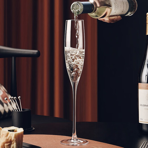 CRISTALGLASS European-style champagne glasses set of 6 creative crystal glass red wine glasses and goblets, a pair of liqueur sparkling wine glasses, crystal glass, beauty style 200ml, 2 pieces