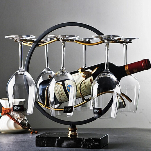Red wine glass holder set ornaments crystal goblet upside down hanger Xishang eyebrow cup holder 6 red cups