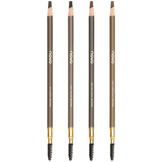 NOVO Blade Chopper Eyebrow Pencil Waterproof, Sweatproof, Not Easy to Discolor, Special Eyebrow Pen for Beginner Makeup Artists 3# Natural Brown