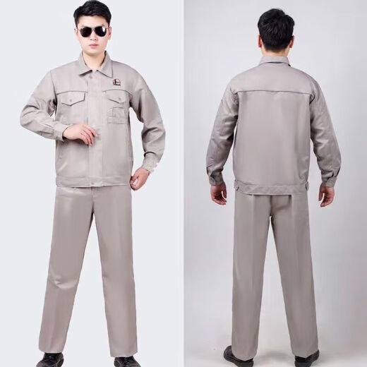 Zhongfanzhi Spring Autumn and Summer Work Clothing Workwear Labor Protection Wear-Resistant Pants Men's and Women's Suits Construction Site Jackets Sinopec Reflective Petrochemical Gray+ Suit M 165