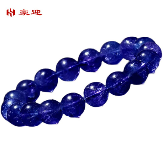 Haoying Natural Tanzanite Bracelet Women's Collection Ocean Heart Tanzanite Purple Sapphire Crystal Bracelet Palace Grade Tanzanite 7mm Bracelet