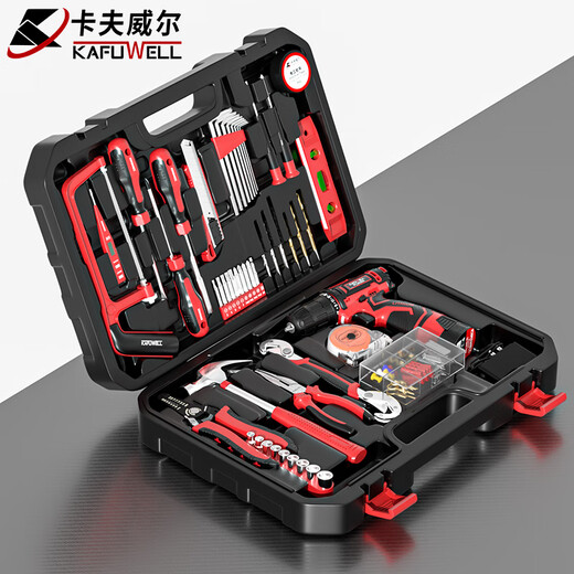 Kraftwell 109-teiliges Heimbohrwerkzeug-Werkzeugbox-Set Ladung Elektrikschraubendreher Elektriker Reparatur P2982A 126-teilige Bohrer P3893a