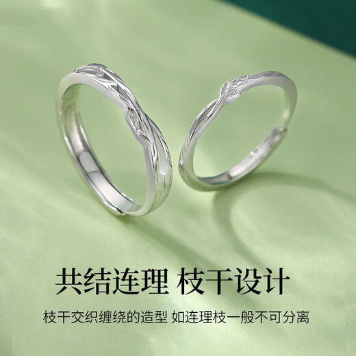 EothPT950 platinum with branches couple ring girls pair of rings men's Valentine's Day birthday gift for girlfriend 520 PT950 platinum with branches couple ring + certificate